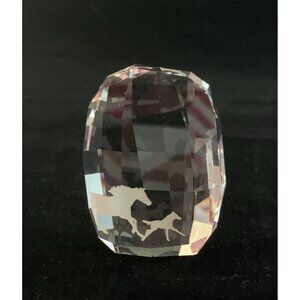 Swarovski Crystal Paperweight 5004732 Wild Horses 2014 SCS Members Plaque